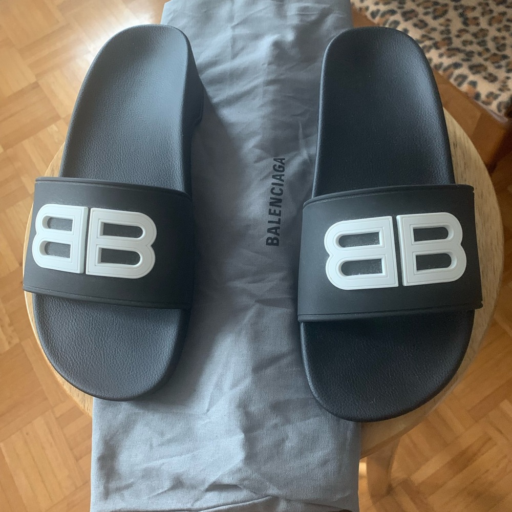 Balenciaga Black Slides